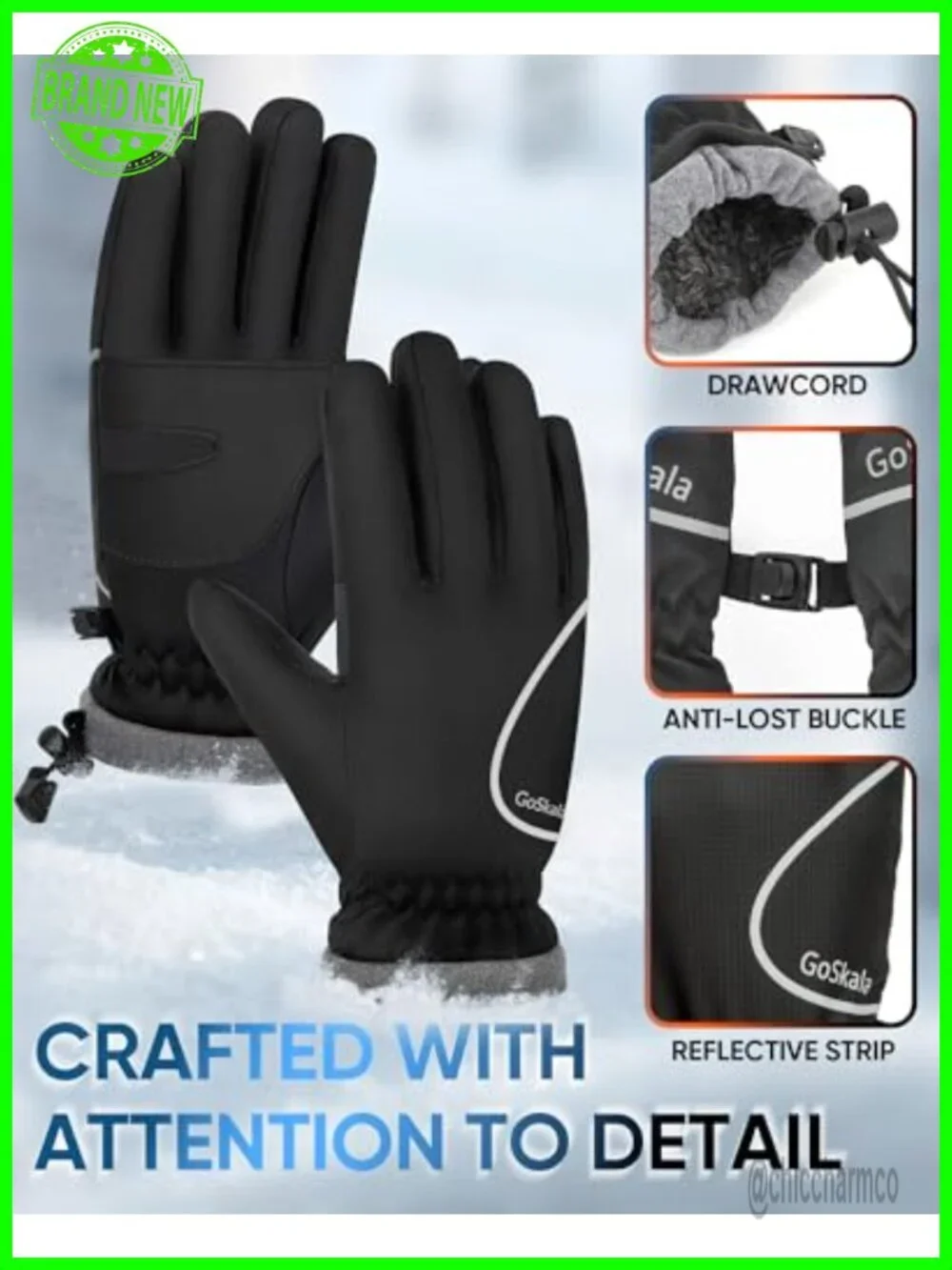 Windproof Waterproof Winter Gloves Touchscreen Cycling Running Work